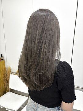 ディジョン(Dijon) 韓国顔まわりレイヤーカットグレージュオリーブベージュブラウン