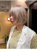 柔らかブロンドベージュ［ホワイト/ミルクティーベージュ］