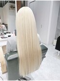 韓国ヘア抜きっぱなしブロンド/ホワイトブロンド