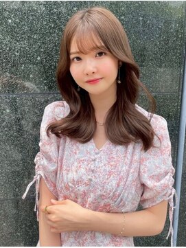 アリスバイアフロート 自由が丘(ALICe by AFLOAT) 流しバング/くびれヘア/マロンベージュ