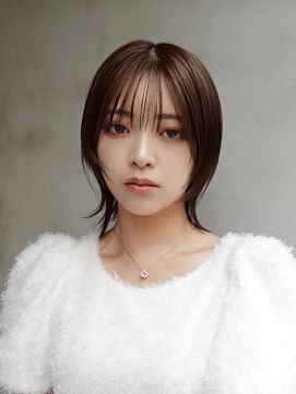 小顔/オリーブグレー/ココアベージュ/黒髪/レイヤー