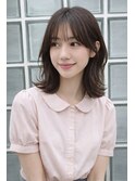 ショコラグレージュ×外ハネミディ