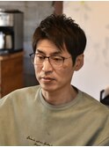 大人爽やかアップバング【メンズカット/倉敷/中島/美容院/理容】