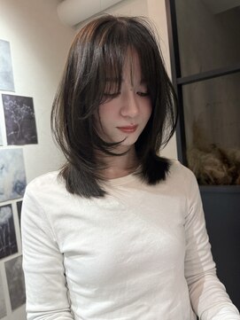 エトワ 中央店(etoi) 大分ミディアムボブレイヤーかるめ韓国レイヤーくびれスタイル