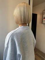 ブリックバイブレイス 千葉 千葉中央(brick by brace)&nbsp;ミルクティーブロンド/ダークブルー/デジタルパーマ/千葉駅