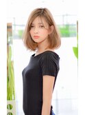 [オージュアサロン/恵比寿]ハーフモデル風ミディアムボブ