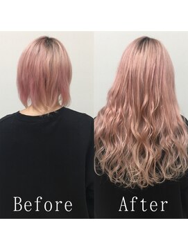 あるじゃんすー 神戸三宮店 ピンクベージュ#シールエクステ#無造作カール#エクステ#神戸
