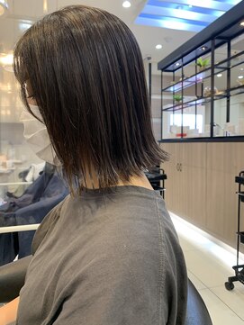 ヘアアンドメイク シークネクスト(HAIR&MAKE SeeK NEXT) 【SeeK NEXT 門井】ぷつっとボブ×ダークグレージュ
