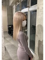 ラニヘアサロン(lani hair salon) シルキーブロンド/韓国/くびれヘアビタミンカラー