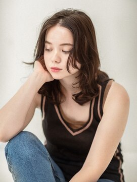 オレロ 国立(olelo) 暗めカラー/グランマッシュ/デザインカラー/フェザーパーマ/国立