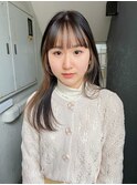 透明感髪質改善ベージュダブルカラーミルクティーグレージュ