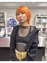 ディーカヘアーセンダイ(Di KA HAIR sendai)&nbsp;pail orange/ハイトーン/ケアブリーチ/ブリーチ/ウルフカット