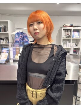 ディーカヘアーセンダイ(Di KA HAIR sendai) pail orange/ハイトーン/ケアブリーチ/ブリーチ/ウルフカット