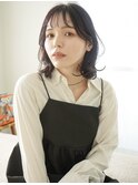 ミディアム顔周りレイヤーおくれ毛前髪新潟東区/松崎/