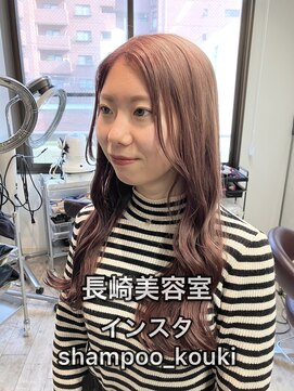 コワファースト長崎シャンプーボーイ 2nd(COIFF1RST 長崎 SHAMPOO BOY) 長崎 ケアブリーチ ナチュラルミルクティー ピンクベージュ