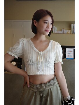 キールーム 伊丹西台店(Kir'oom) ［スタイリスト:香川］切りっぱなしボブ×デザインカラー