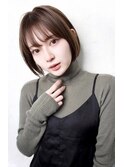切りっぱなしボブ/酸性ストレート美髪/髪質改善/前下がりボブ