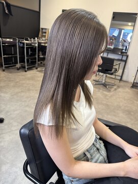 ナンバー(number+) 20代30代大人可愛いダブルカラーアッシュグレージュ