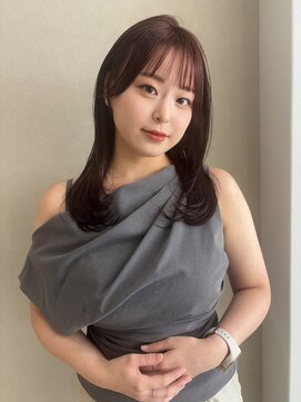 ミリ 奈良店(mm) レッド/ピンクブラウン/暖色/近鉄奈良/学割/レイヤー/顔まわり