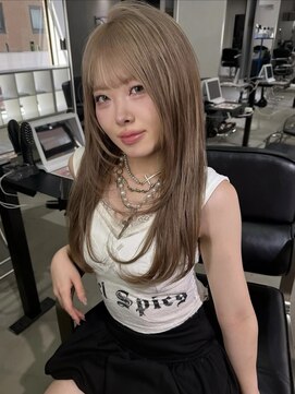 ゲームバイアランスミシー 心斎橋(GAME by Alan Smithee) ミルクティーベージュ×レイヤーカット