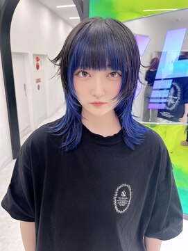 シー 池袋(SHE) シャギーウルフ、アンブレラカラー