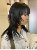 【とまべち】黒髪ロングウルフ