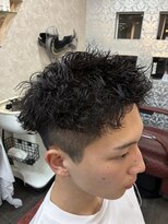 エスエムアールツー(SMR2)&nbsp;ベリーショート/波巻きパーマ/メンズ/10代/学生/ツーブロック