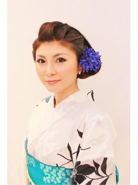ヘアアンドメイク オプシス(Hair&Make OPSIS) アシンメトリーなボブ風スタイル（浴衣ヘア）