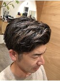 大人アップバングハイライト