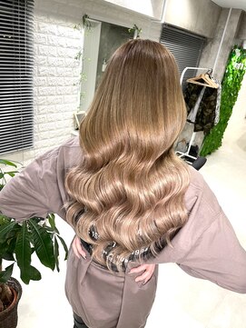 ニノ(nino) 【NINO】超艶髪/ミルクティーベージュ/シールエクステ