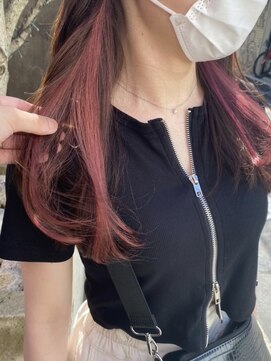 エイトデイズ 三宮駅前店(EIGHT days) インナーカラー　インナーピンク