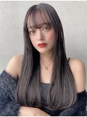 韓国風ストレートヘア×チョコレートブラウンカラー A507