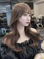 アイシー 表参道(ICY)&nbsp;上品可愛いくびれロング＊ブリーチなしカラー/ピンクベージュ