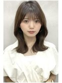 美髪カールシアーカラーピンクブラウンエアリーロングセミディ