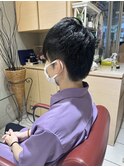 ツーブロ刈り上げショート