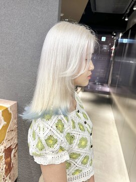 ペレ 栄店(PELE) 前髪/アンブレラカラー/こなれミディ/イメチェン/ウェーブパーマ