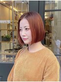 【ブリーチなし】オレンジブラウン