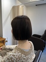 アンクル(ancre)&nbsp;艶髪×ぱつっとボブ×アッシュブラウン×髪質改善【広島】