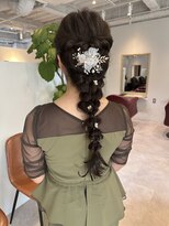 マルフェ 天王寺(marfe)&nbsp;【marfe】ヘアアレンジ＿編みおろしアレンジ＿お呼ばれヘア