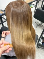 ハーシーバイアポロ 相模大野(HERSHE by apollo)&nbsp;x髪質改善/ホワイトグレージュ/レイヤーカット/チェリーブラウン