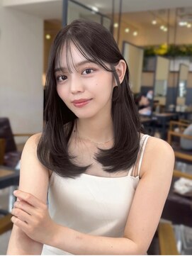 コート 表参道(Cote) 美髪レイヤーカットオリーブグレージュグレージュカラー顔まわり