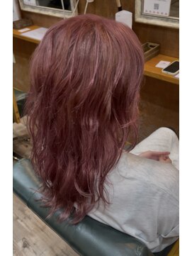 ヘアーサロン アトリエ(Hair salon ATORIE) ロングレイヤーブリーチカラーチェリーピンク