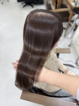 ハピネス 梅田茶屋町店(HAPPINESS) 韓国風/レイヤーカット/顔周り/顔まわり/髪質改善/ベージュ