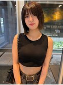 ぷつっとボブ×グレージュブラウン