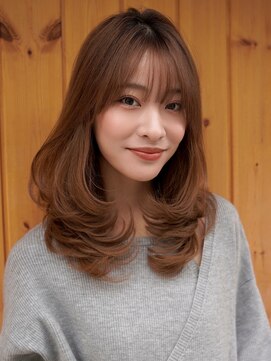 【buZon高田馬場】柔らかセミディ/ミディアムレイヤーカット