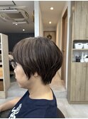 小顔ショート 丸みショート ショートヘア 髪質改善 秋カラー