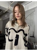 天神　ブリーチカラー　顔まわりレイヤー　レイヤーカット