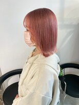  fit stand 千葉/ショートボブ/カット/パーマ/ダブルカラー/トリートメント/縮毛矯正&nbsp;イメチェン/ピンクベージュ/アンブレラカラー[千葉]