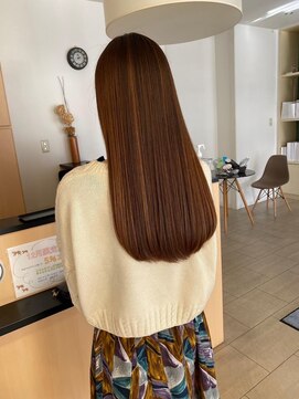 ビームズ トータルビューティー 西中島店(Bee ms Total Beauty) サラツヤロングベージュカラーブリーチしない透明感カラー