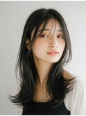 ワンホンレイヤー/ミルクティーブロンド/ダークブルー/人形町